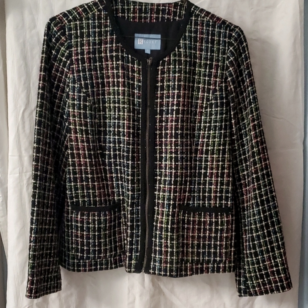 Black and white tweed jacket